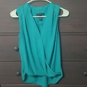 Teal work appropriate top
